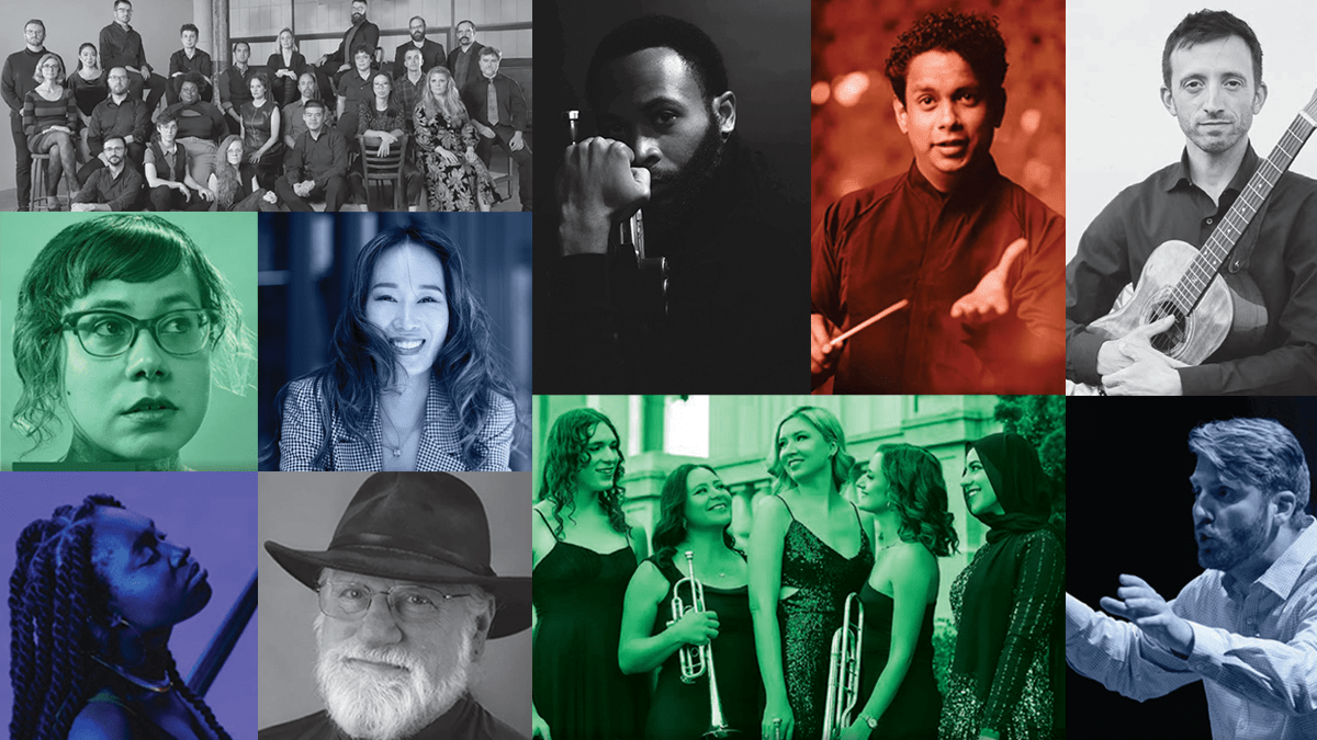 Photo collage of fall 2025 events at the Conservatory of Music